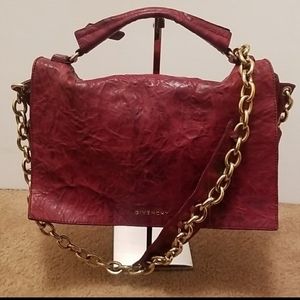 Givenchy Distressed Leather and Chain shoulder bag